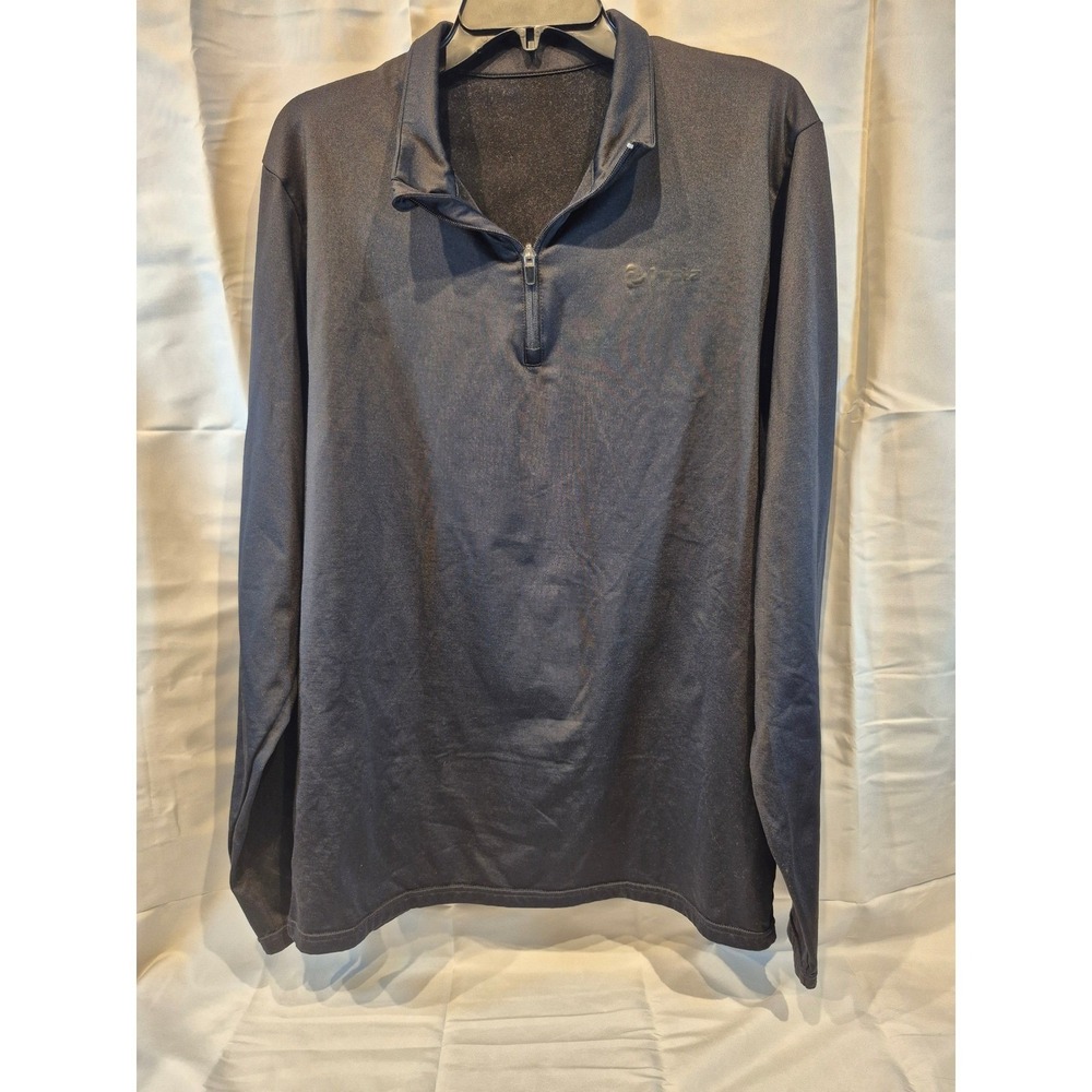 Tesla Gear Men's 2X-Large Dark Gray Quarter Zip‎ Long Sleeve Pullover Shirt